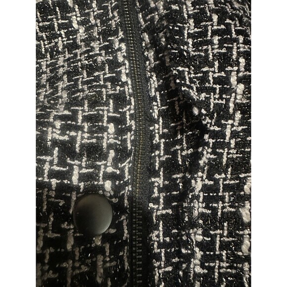 House of Harlow 1960 x Revolve Tweed Moto Zip Crop Jacket Shimmer Women's XL - Picture 16 of 16